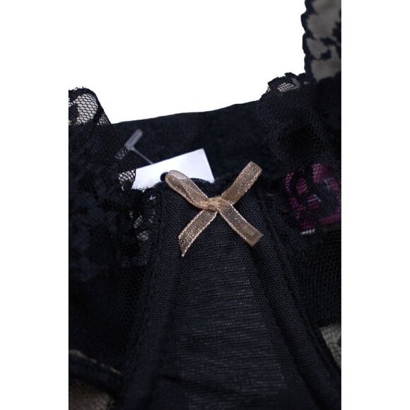 Adore Me Sheer Bra Womens Size 42H Black Unlined Lingerie - Picture 2 of 8